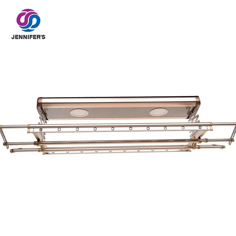 Electric Drying Foldable Aluminum Clothes Hanger With LED Lighting
