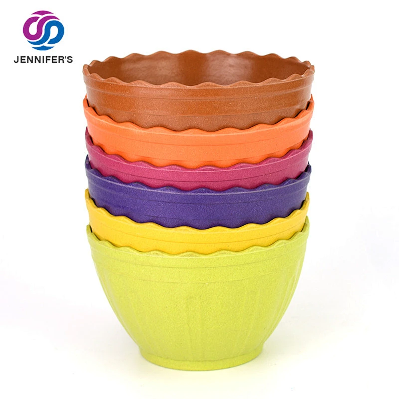 Top Selling cheap Biodegradable bamboo fibre mini flower pots Desktop&Balcony decoration plant pots