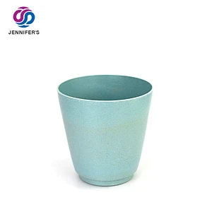 OEM colorful Biodegradable bamboo mini bamboo fiber Plastic plant pots