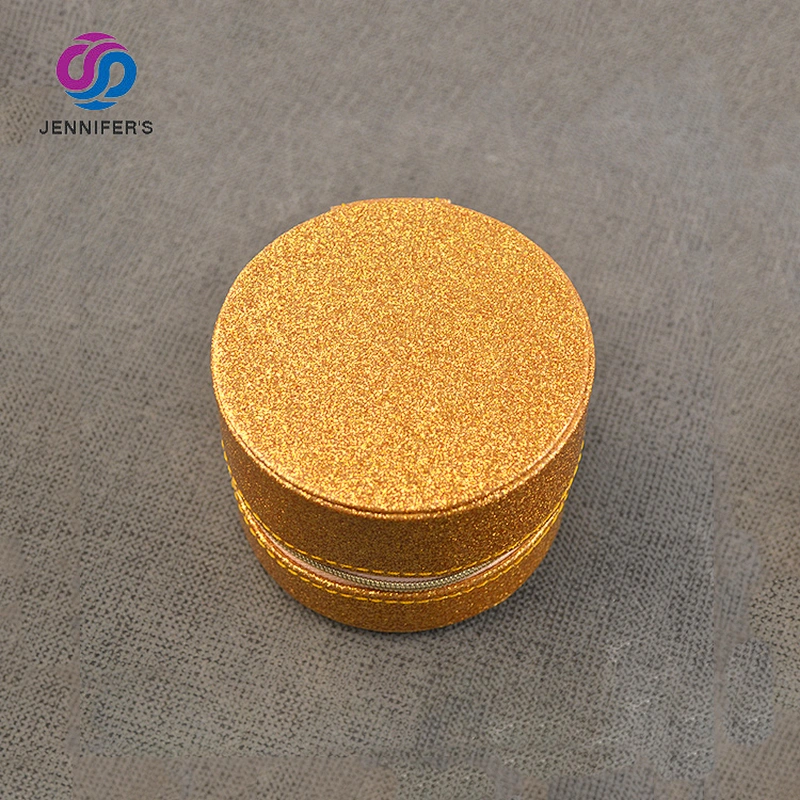 Wholesale fashion Color custom round wooden jewelry box gold packaging box