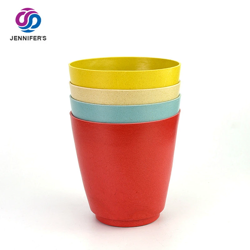 OEM colorful Biodegradable bamboo mini bamboo fiber Plastic plant pots