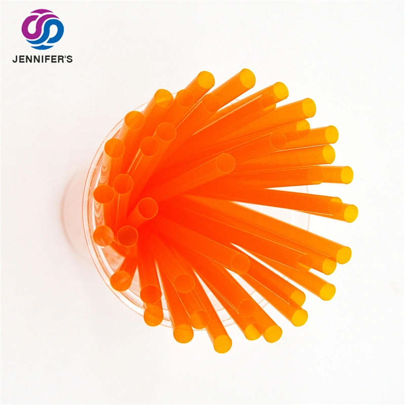 Wholesale Colorful Straight Biodegradable Food Grade degradable PLA Paper print Drinking Straw for Cocktail