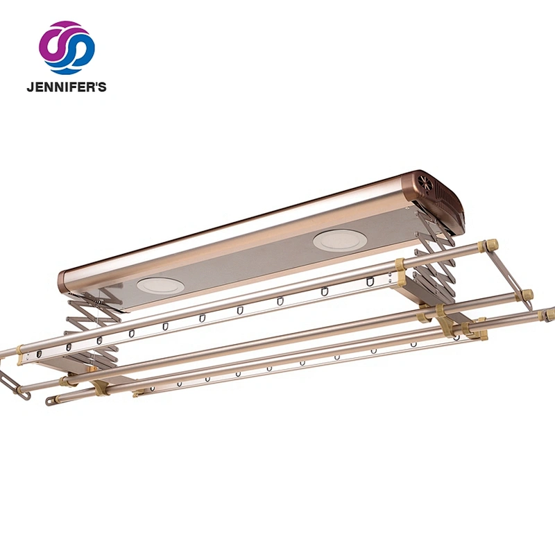 Electric Drying Foldable Aluminum Clothes Hanger With LED Lighting
