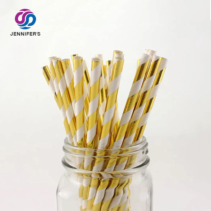 Custom Logo Biodegradable degradable tableware Paper Drinking Straw White Black Red color paper straw supplier 2019