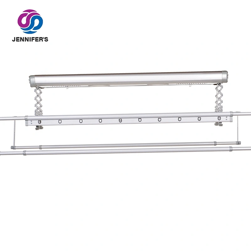 Disinfection Kiln-dried Folding Stand Wall Rack Retractable Ceiling Clothes Hanger With Led Lighting