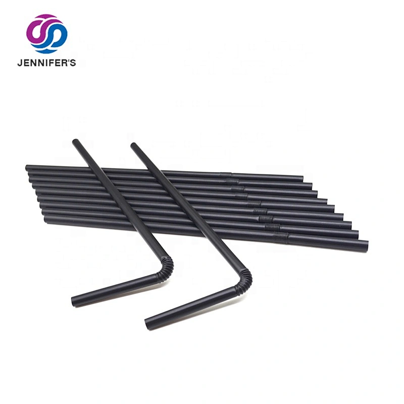 Film Wrapped 100% Compostable PLA degradable Drinking U Shape bendable bending paper Straw for Beverage
