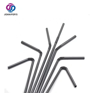 Film Wrapped 100% Compostable PLA degradable Drinking U Shape bendable bending paper Straw for Beverage