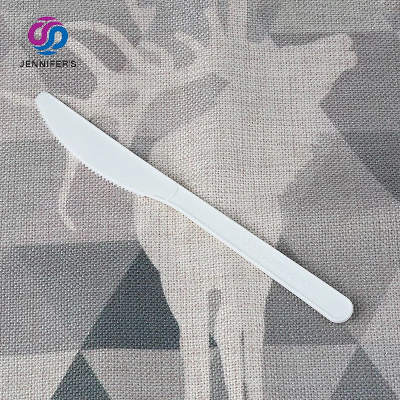 Biodegradable product paper Long handle party cake usage PLA scoop spoon and fork knife