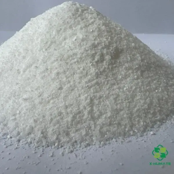 High-purity EDTA-2Na white crystalline powder in 25kg industrial export packaging, showing stable physical form and professional X-humate brand identity for chemical sourcing.