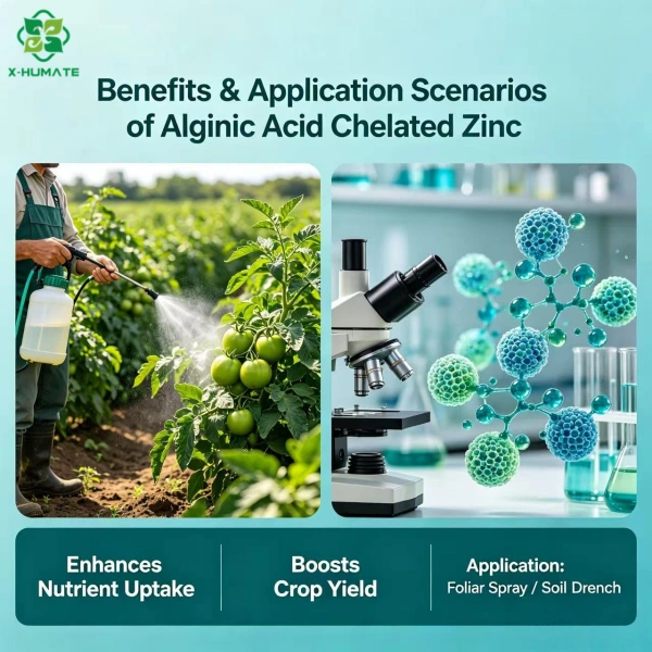 Applying Seaweed chelated zinc fertilizer to boost plant metabolism in a greenhouse.