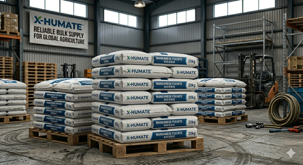 25kg bag of FACM Fulvic Acid Chelated Manganese agricultural micronutrient fertilizer.