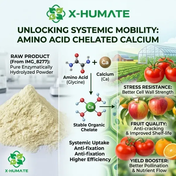 Organic calcium fertilizer for crops to prevent fruit cracking and blossom end rot