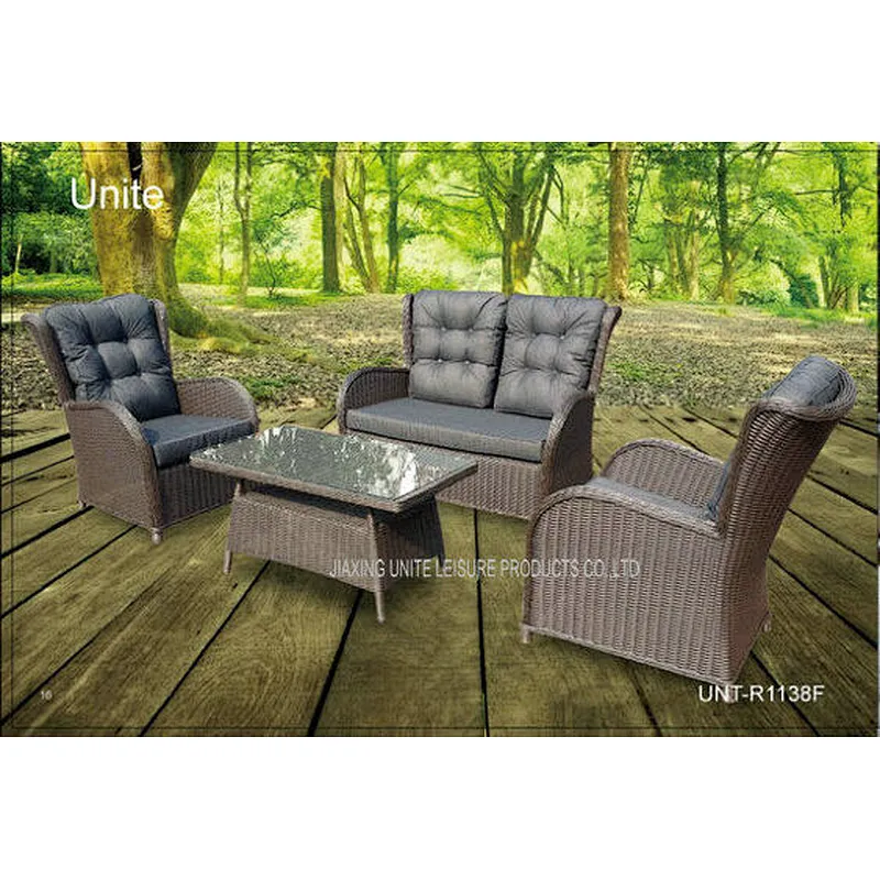 4 Piece Backyard Patio Set , Outdoor Garden Furniture Table And Chairs