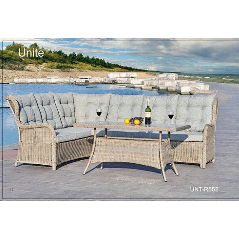 Soft Sectional Outdoor Sofa Patio Couch Set With Cushion Corrosion Resistant