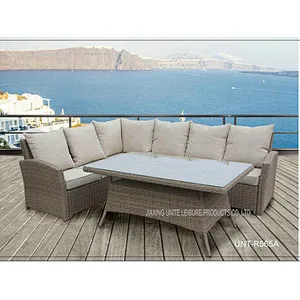 Aluminium Metal Garden Patio Seating Sets Rattan Wicker Furniture UV Resistance