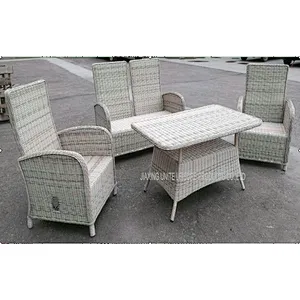 Durable Garden Patio Table And Chairs , Wicker PE Rattan Outside Furniture Set