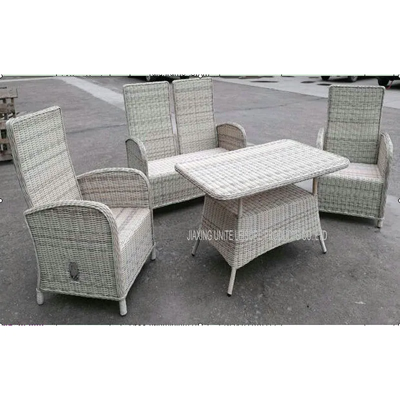 Durable Garden Patio Table And Chairs , Wicker PE Rattan Outside Furniture Set