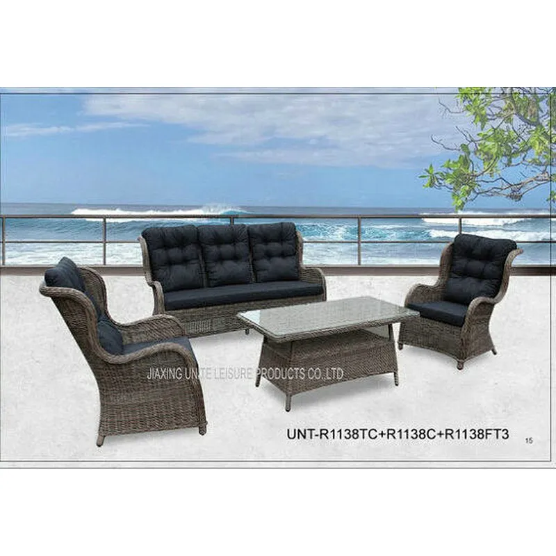 All Weather Popular Patio Seating Sets , Garden Outdoor Wicker Patio Furniture