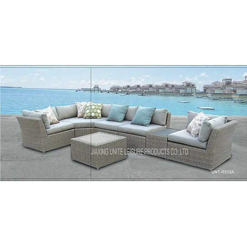 Luxury Fashion Patio Rattan Outdoor Sofa L Shaped Couch For Garden / Pool / Hotel