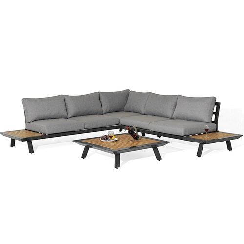 Aluminum slats corner sofa set