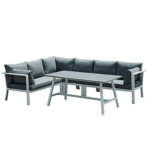 Aluminum sofa polywood table set