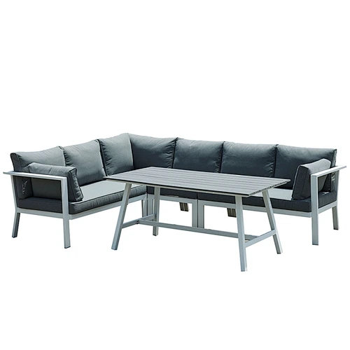 Aluminum sofa polywood table set