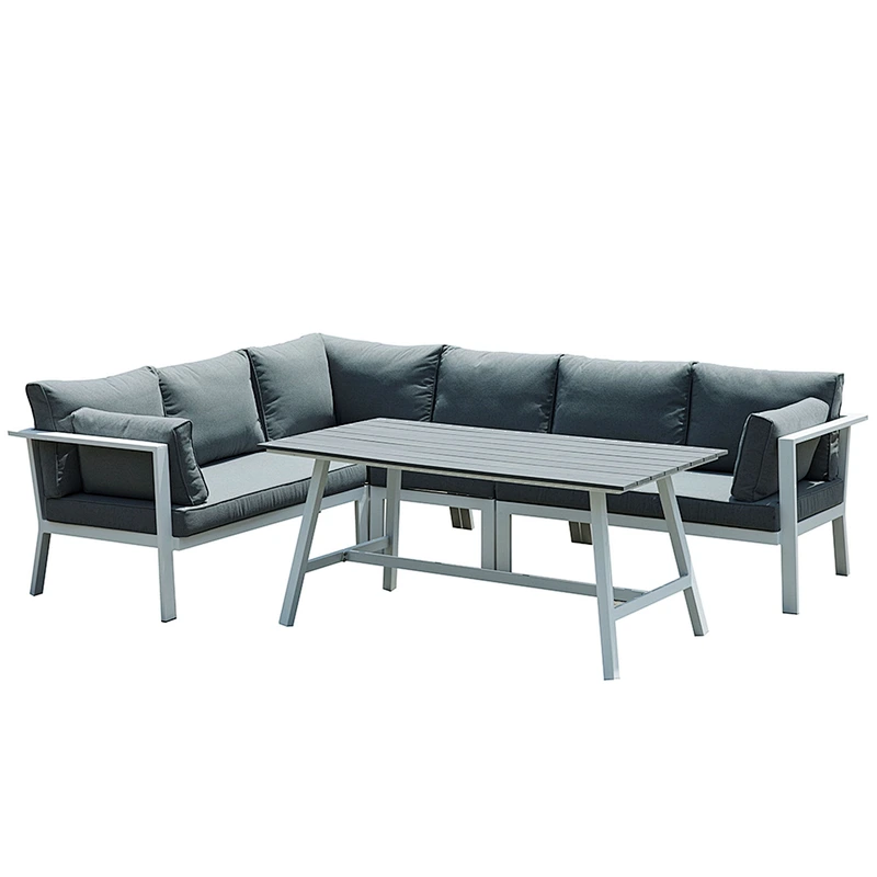 Aluminum sofa polywood table set