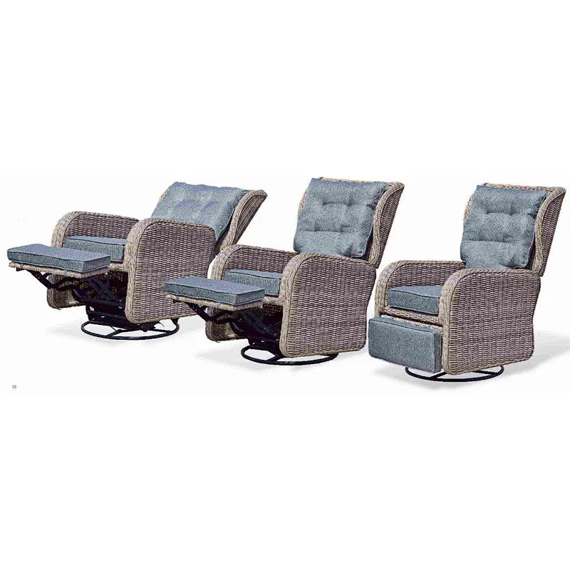 Adjustable wicker rocking chair