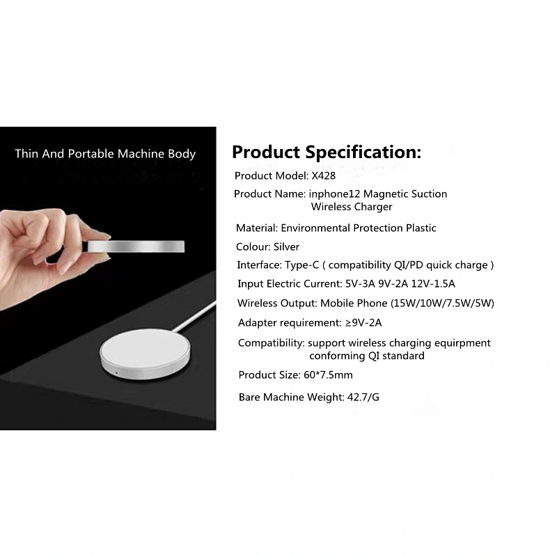 iphone12 Magnetic Suction Wireless Charger