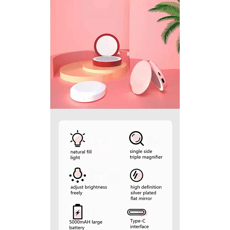 Power bank  makeup mirror