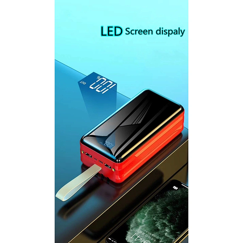 50000mAH Four Build-in Line  Large Capacty Charger