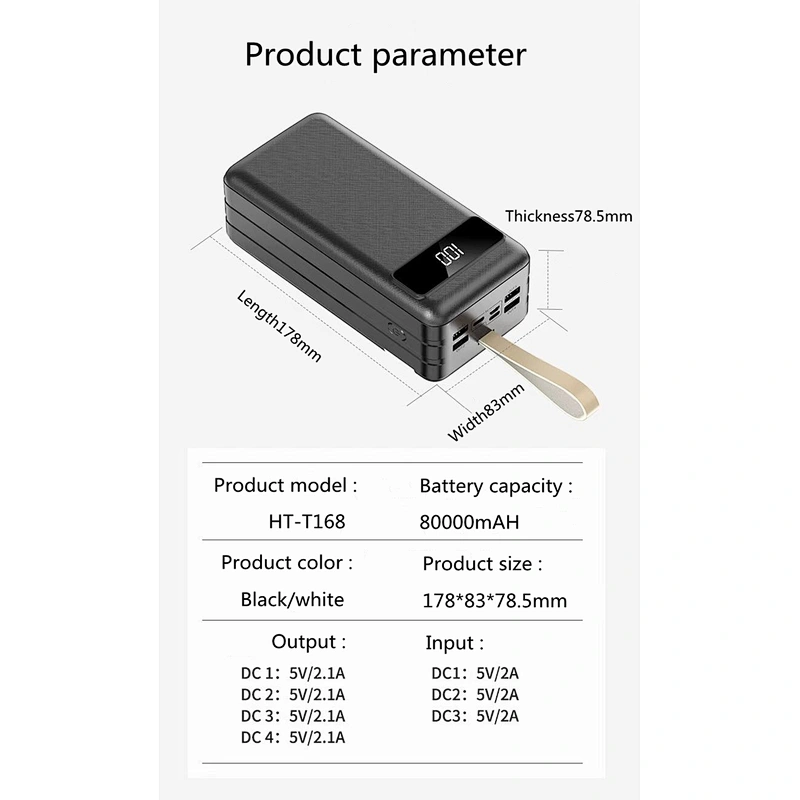 80000mAH Super Large Capacty Charging Treasure
