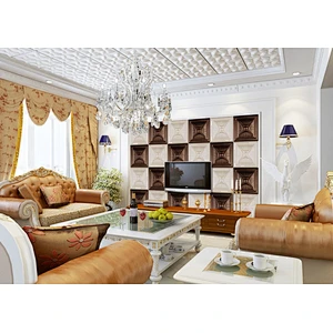 luxury soft carved Embossed Faux Leather Wall Decor Interior Acoustic 3D Wall Panels in India
