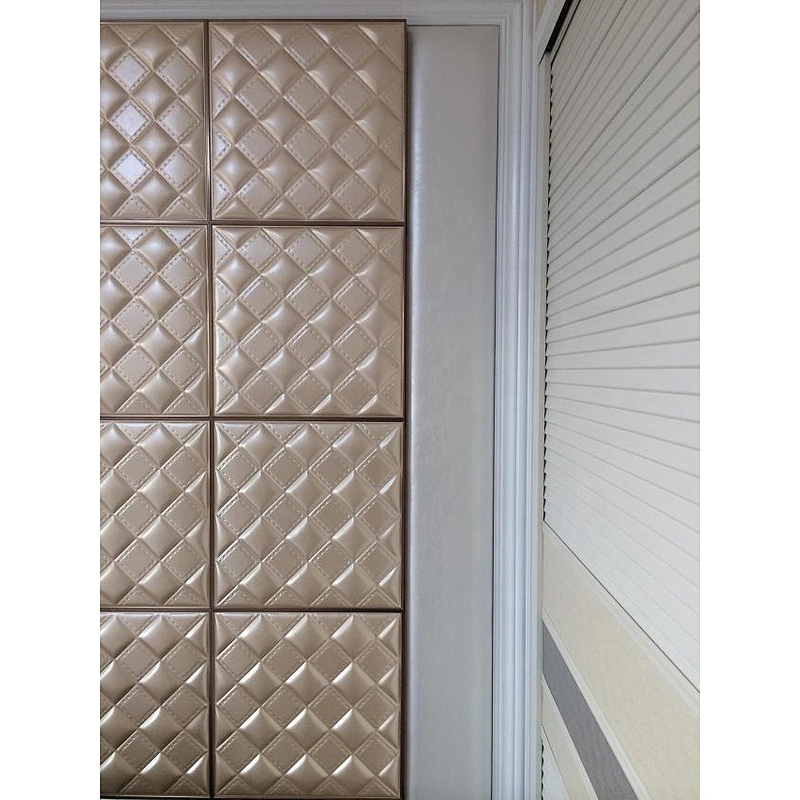 Luxury Man Made Faux Leather 3D Acoustic Diffuser Wall Panel