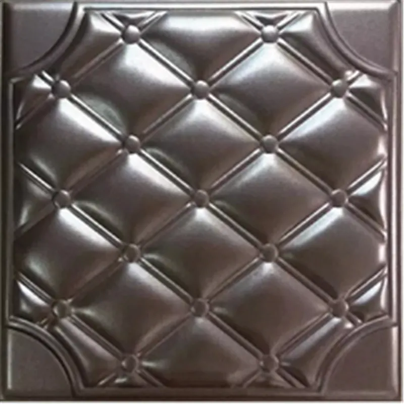 Eco Friendly Wall Decoration 3D Wall Covering PU Faux Leather Panels