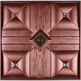 luxury Interior fireproof background decorative 3d pu leather foam wall coating panel