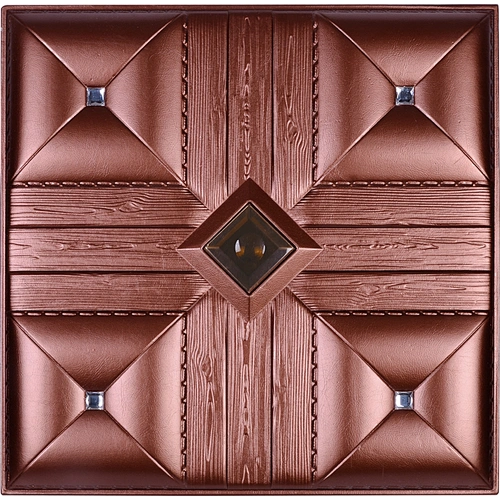 luxury Interior fireproof background decorative 3d pu leather foam wall coating panel