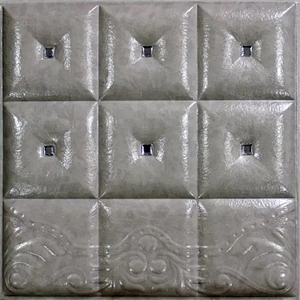 Warm Wall Face Decor Wooden Color 3D Leather Panel For Home