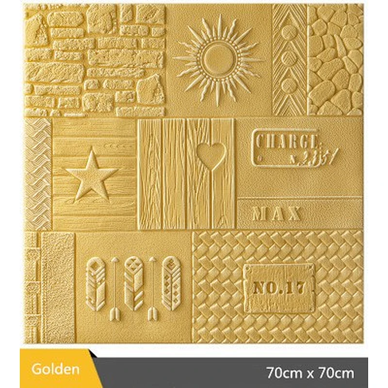 New design on 3D PE foam wall sticker brick for interior decoration