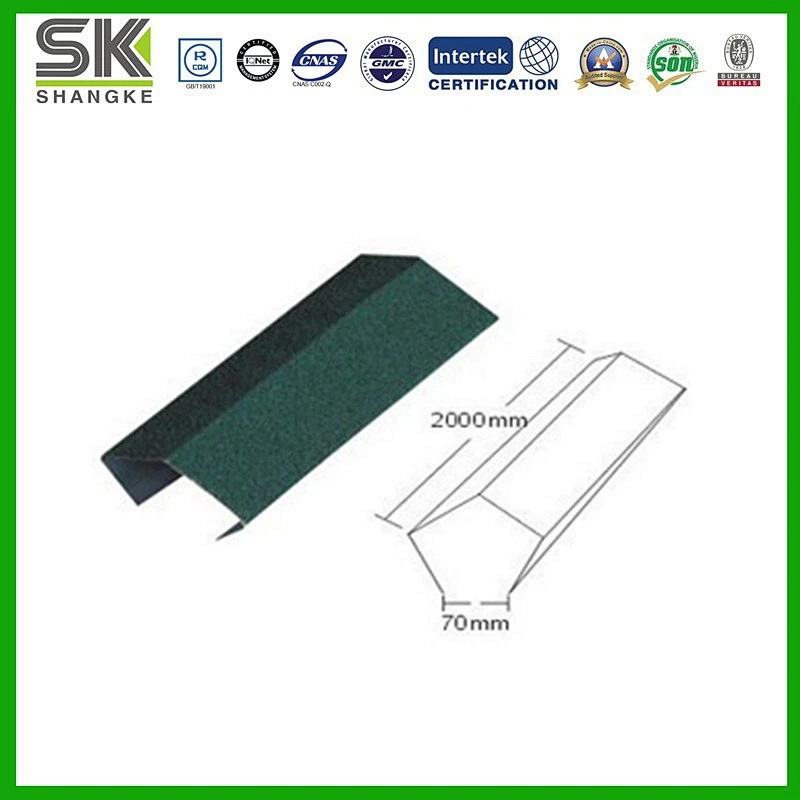 Stone Coated Zn-Al Steel Roof Angle Ridge Cap