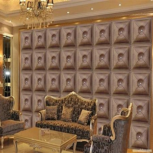 3D PU Leather Board Wall waterproof Wall Interior Decorative Panels