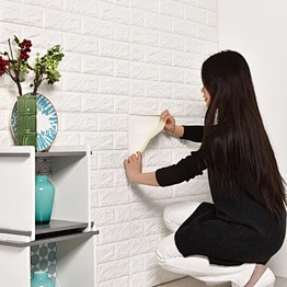 Wall Brick Design PE textured Wallpapers 3D Brick WallPaper Wall Sticker