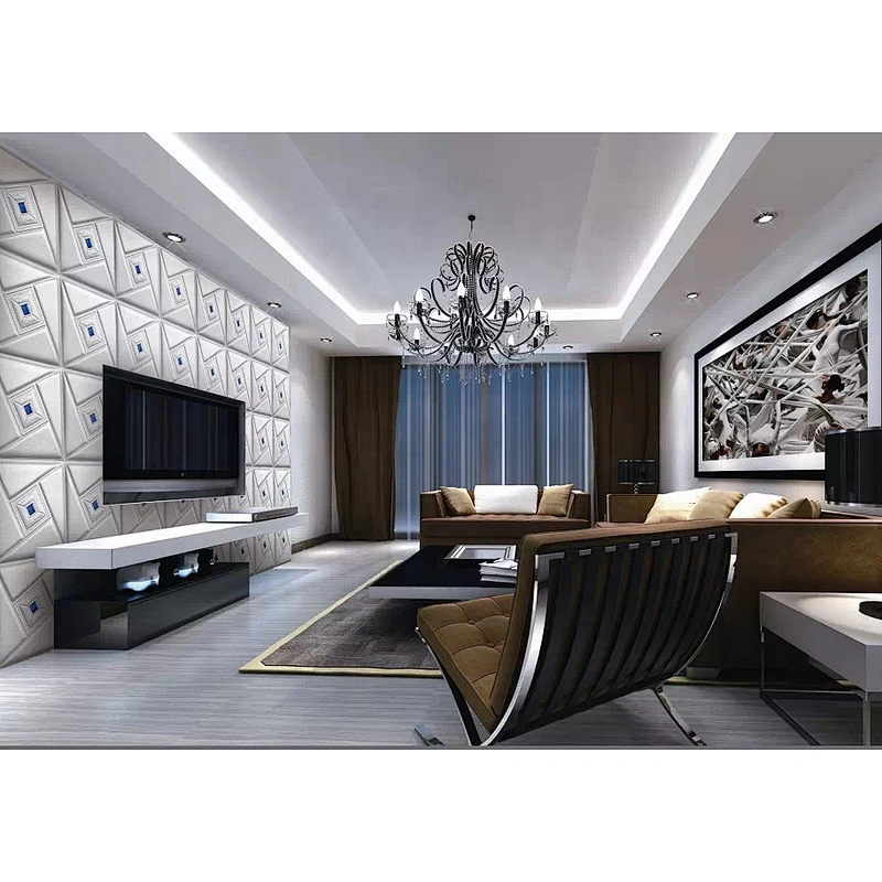 Fireproof ceiling designs for hall 3D Leather Tile