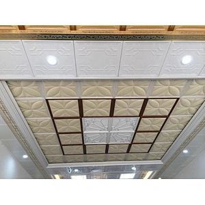 3D Leather wall panel background and ceiling panel PU Sandwich Panel