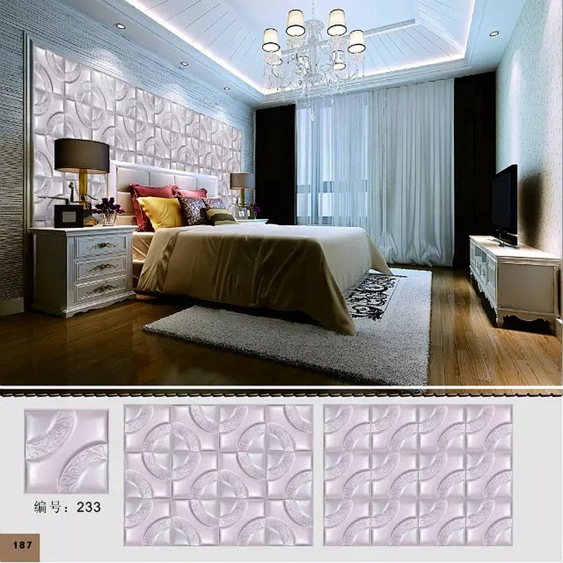 Lightweight pu foam leather ceiling decorative wall panel indoor