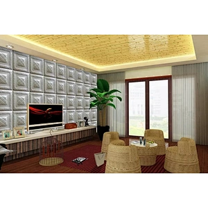 Decorative PU Foam leather cover  wall ceiling panel for home