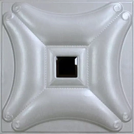 Leather 3D wall panel with Decorative Glass