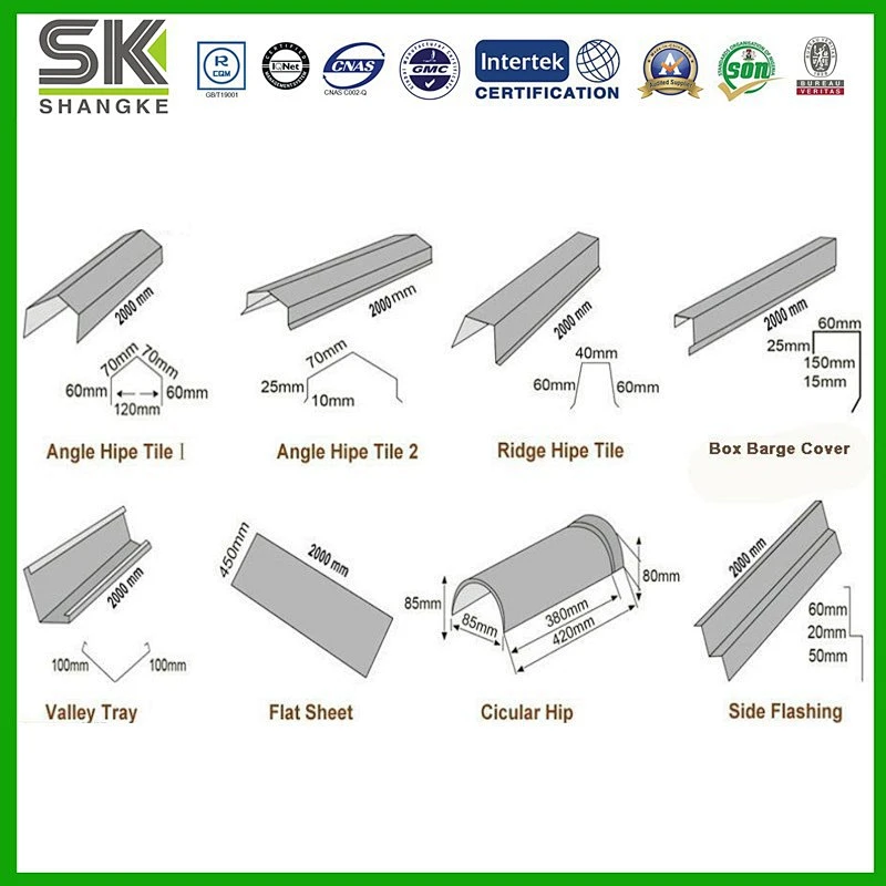 Stone Coated Zn-Al Steel Roof Square Ridge Cap