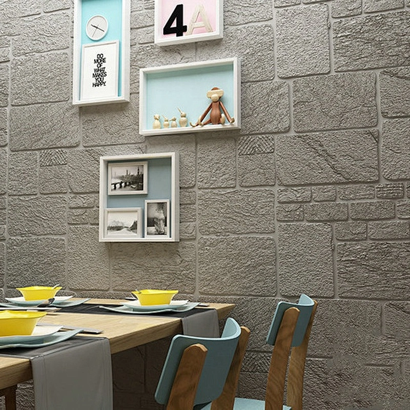 cheap price art brick wall flower brick stone foam 3d wall sticker wall panel paper