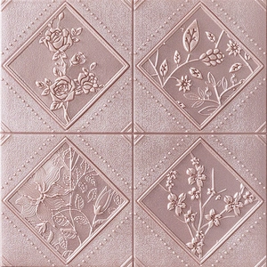 Home decor 3d pe foam wall sticker brick design backed vinyl wallpaper Season flower